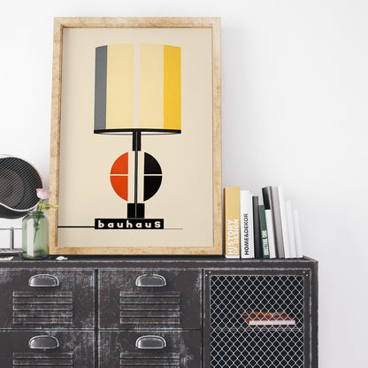 Minimalist Bauhaus Lamp Art Print