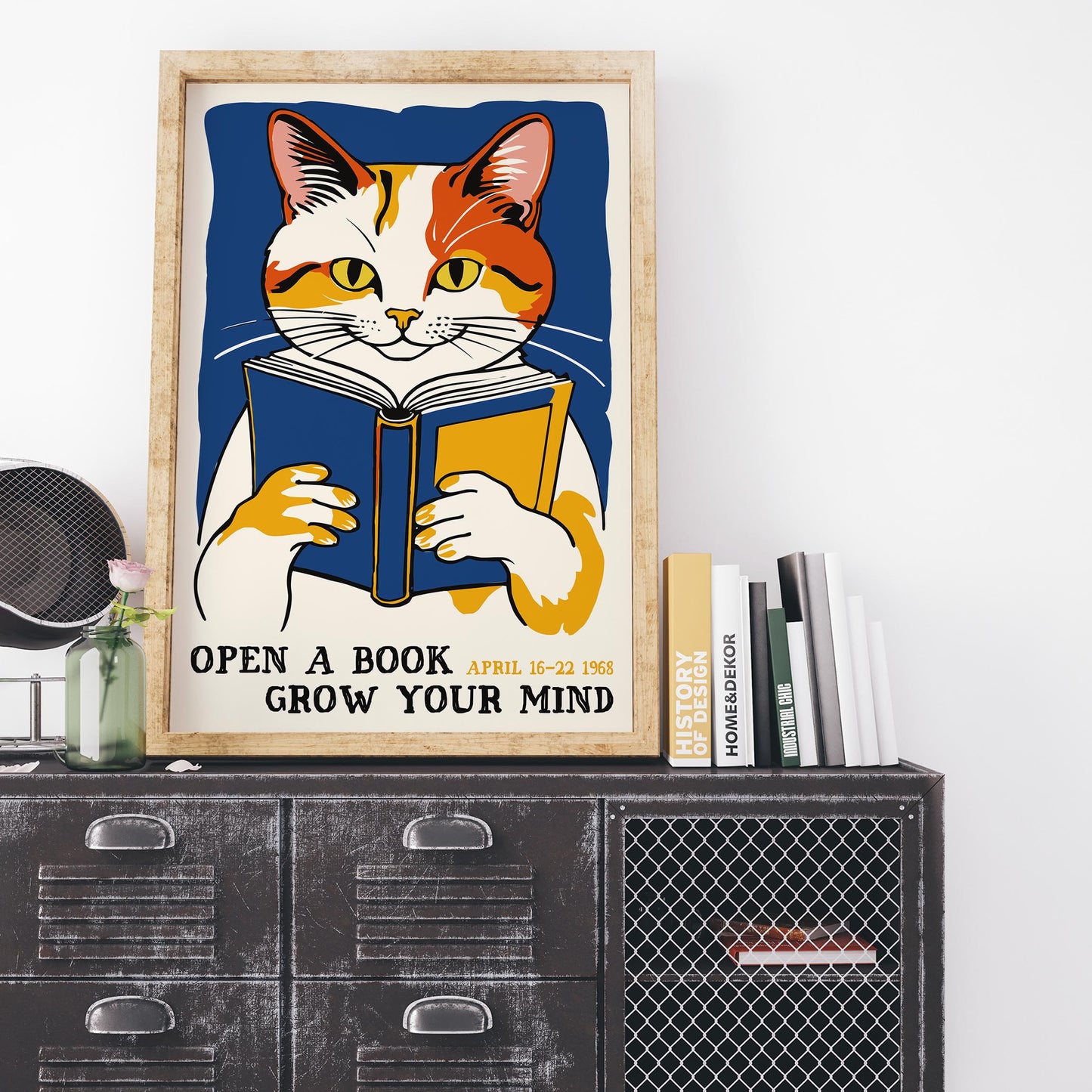 Vintage Reading Inspiration Wall Art Print