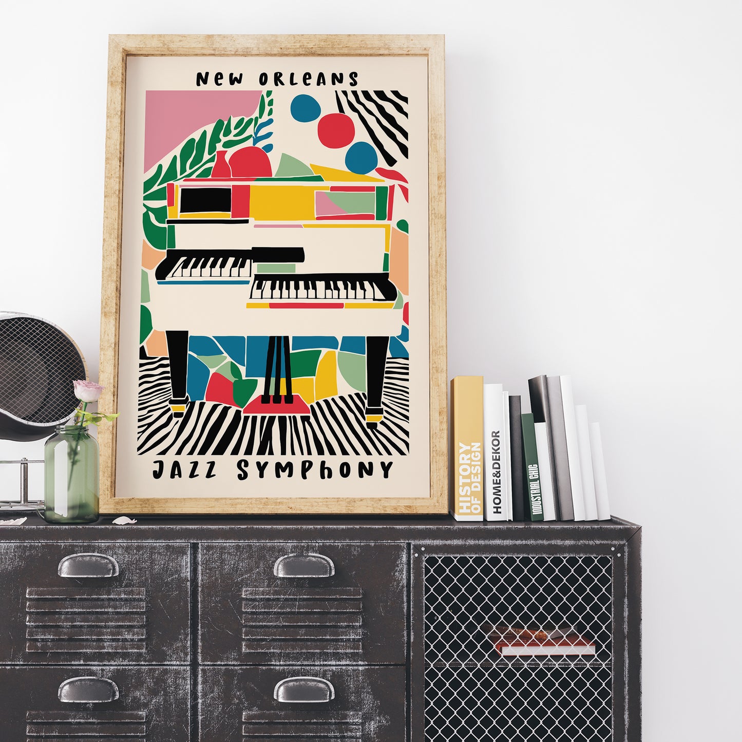 Jazz Symphony New Orleans Colorful Poster