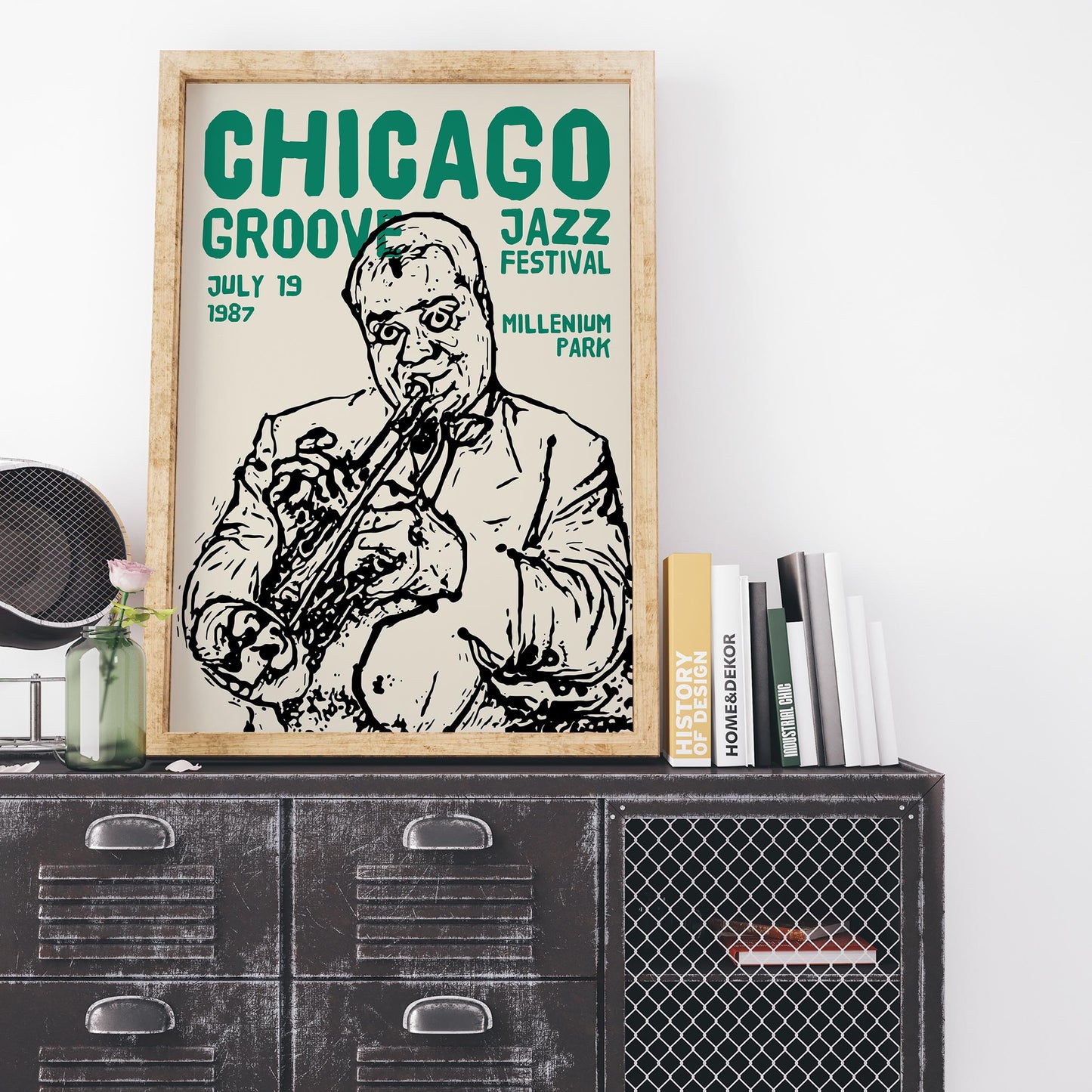 Chicago Groovy Jazz Festival Poster Print