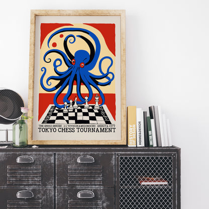 Tokyo Chess Tournament Vintage Poster