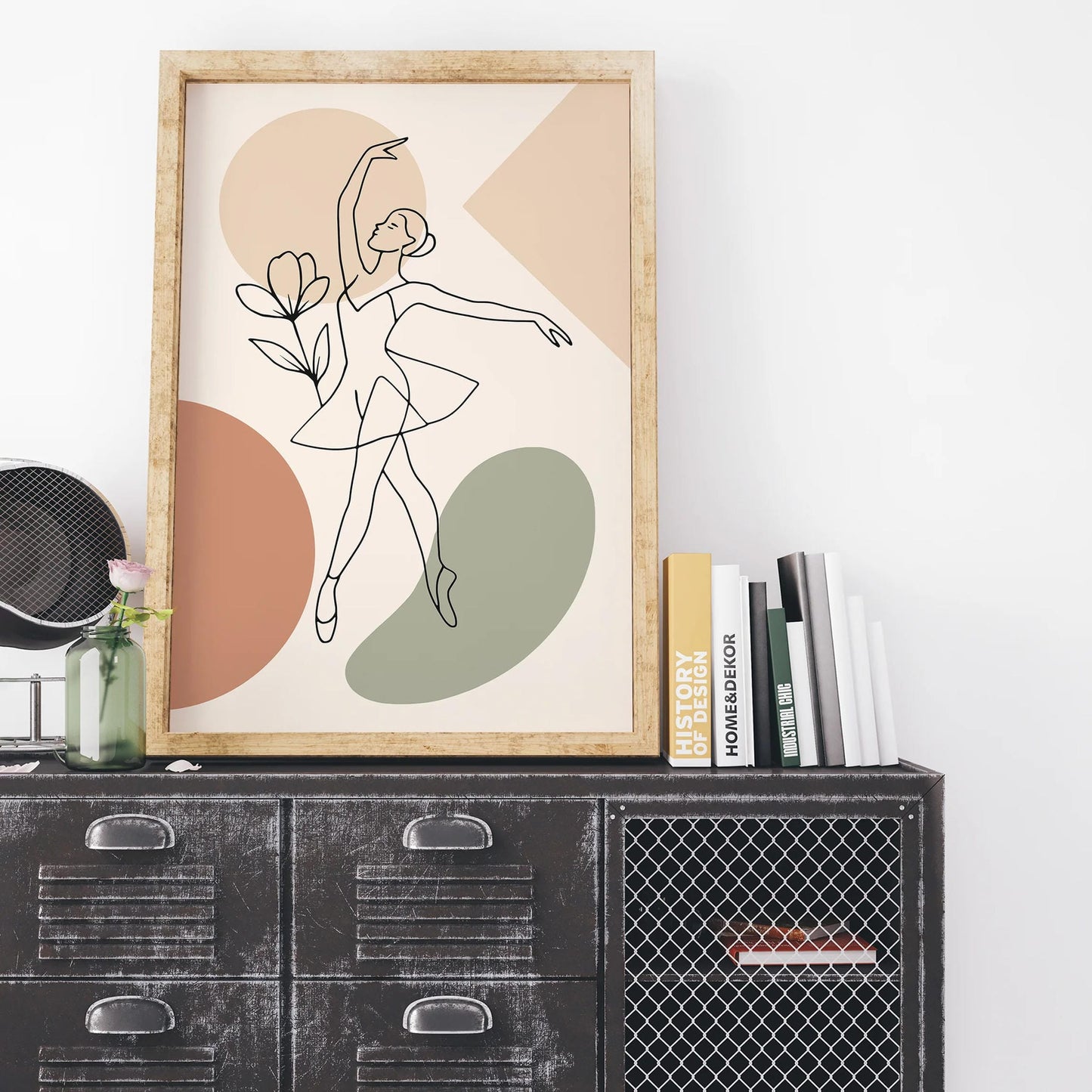 Line Art Ballerina Print - Aesthetic Wall Art