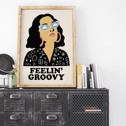 Feelin' Groovy Quote Poster