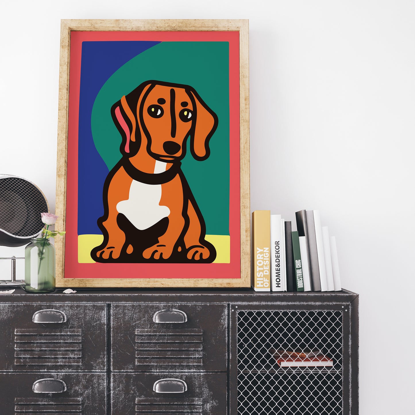 Cute Dachshund Wall Art Print