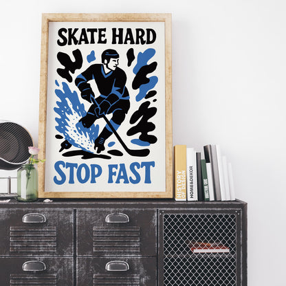 Skate Hard Hockey Poster