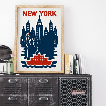 New York Skyline Wall Art Poster