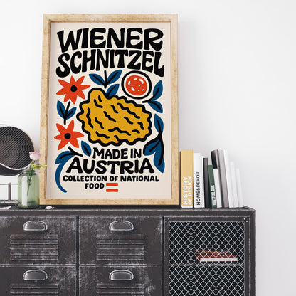 Wiener Schnitzel Austria Food Print