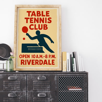 Retro Table Tennis Poster