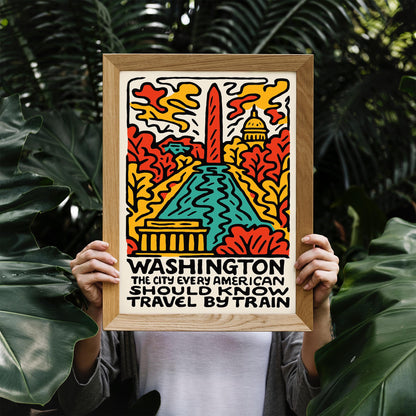 Washington Travel Poster Print
