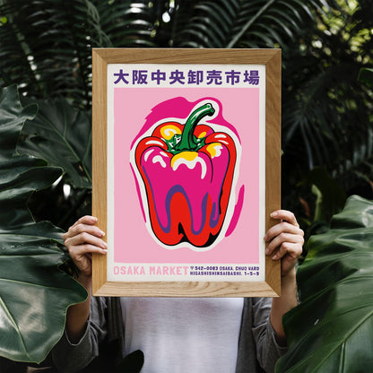Osaka Market Pepper Poster