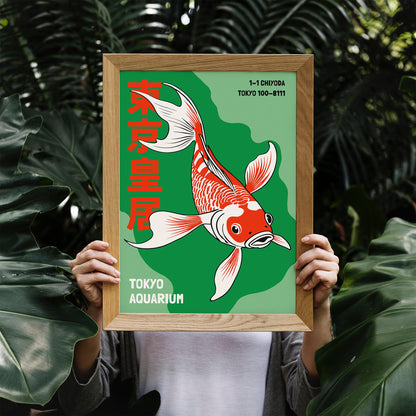 Tokyo Aquarium Koi Poster