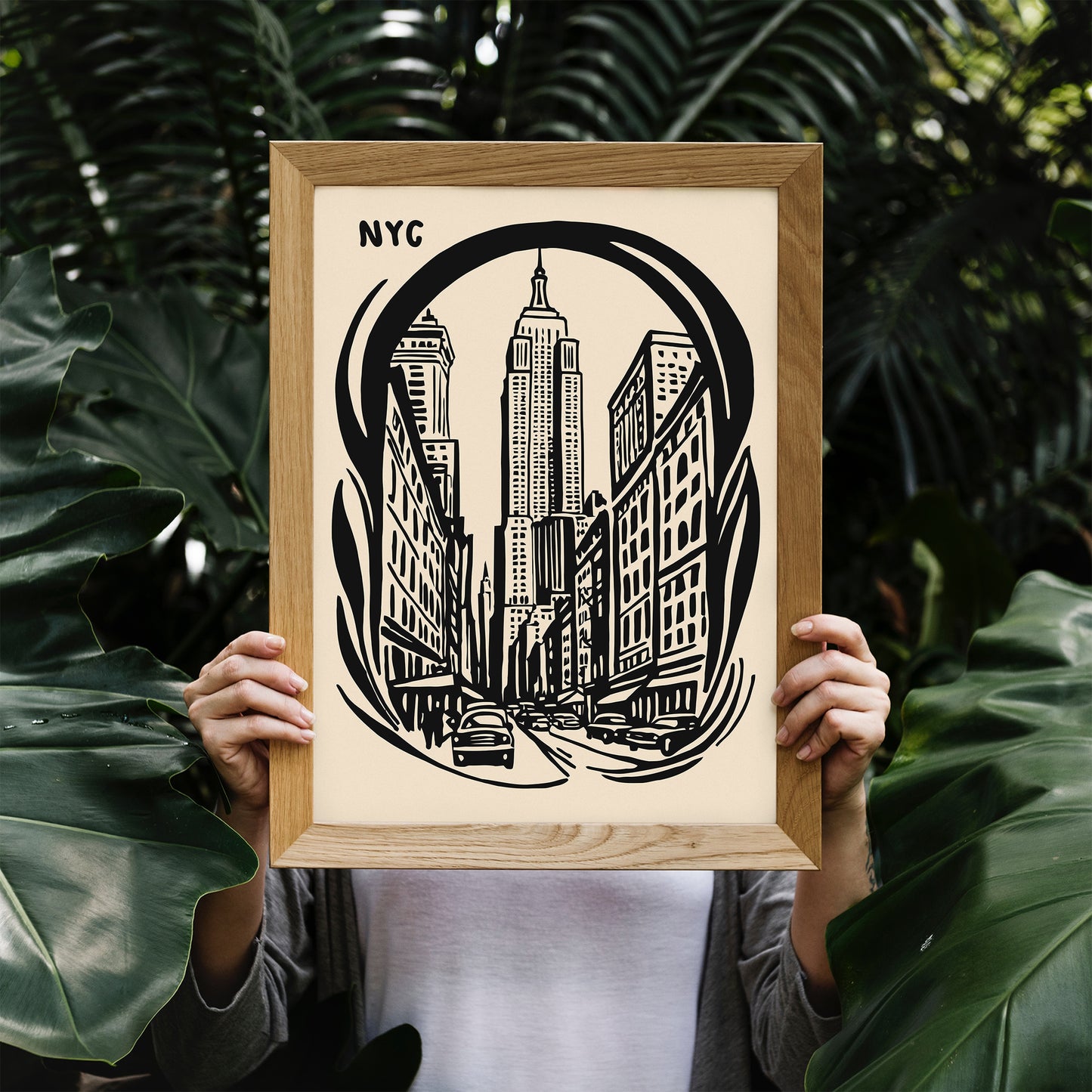 New York City Black Ink Poster