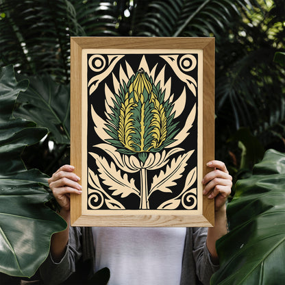 Vintage Cut Out Artichoke Kitchen Print