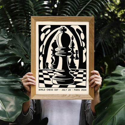 Paris 2024 World Chess Day Poster