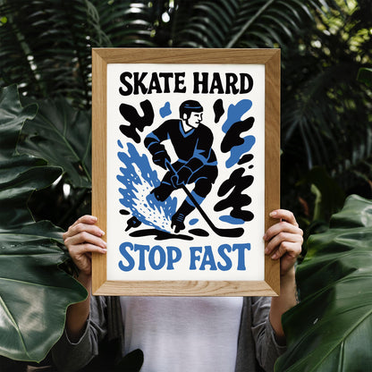 Skate Hard Hockey Poster