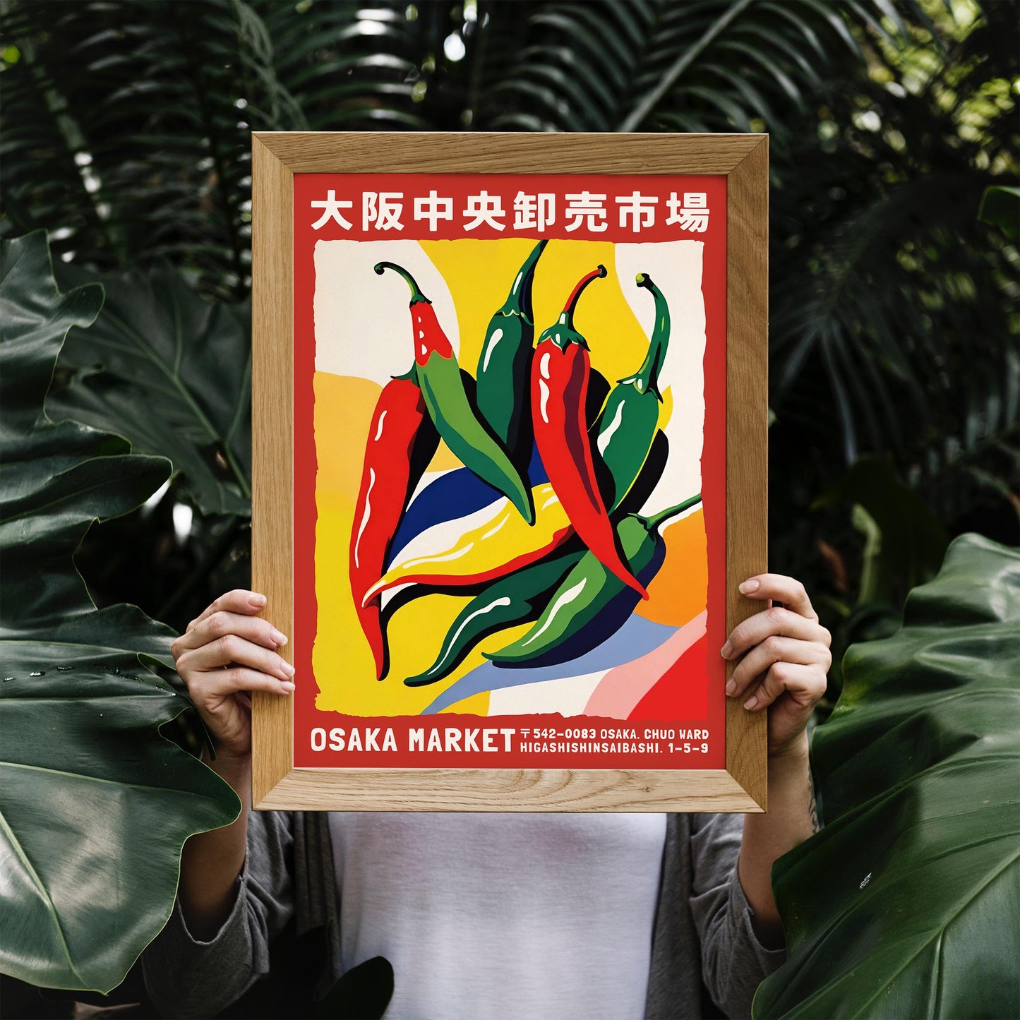 Osaka Market Chili Peppers Poster Print