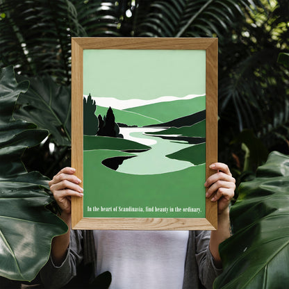 Scandinavian Landscape Wall Art Print