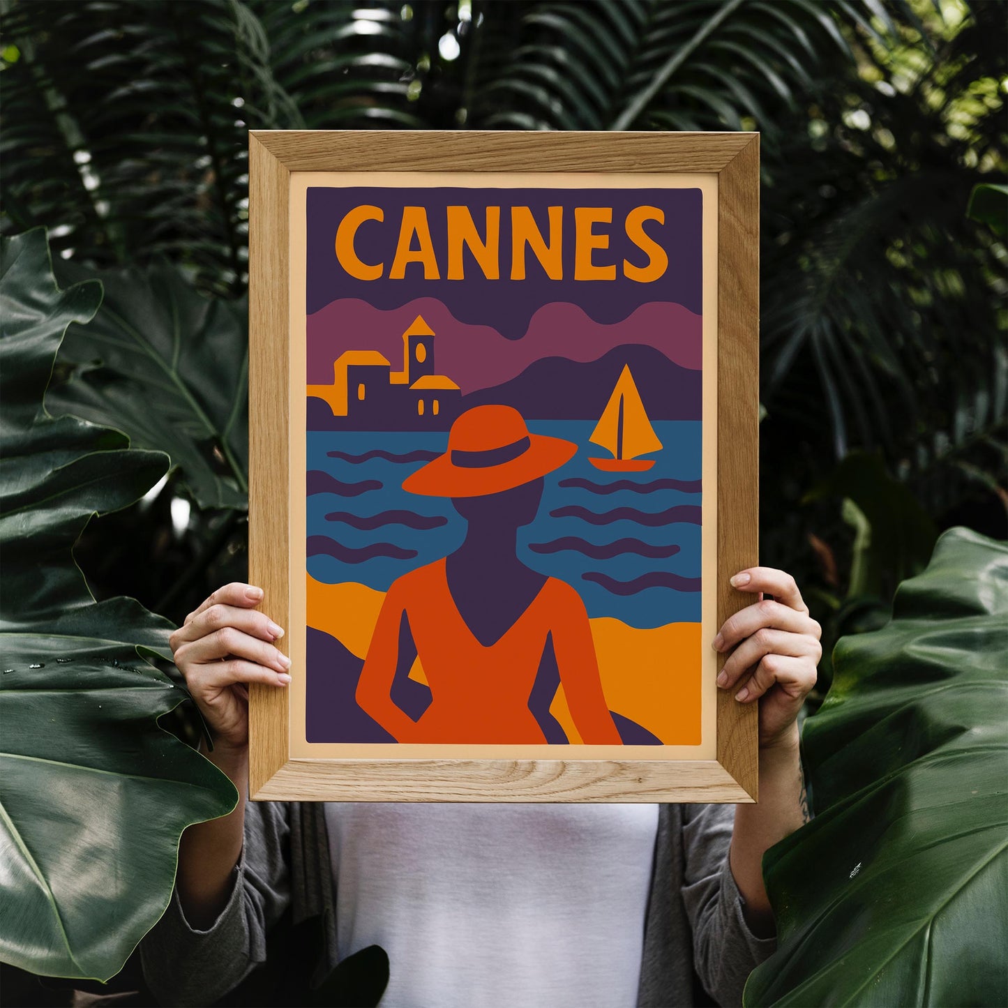 Cannes Travel Poster Print