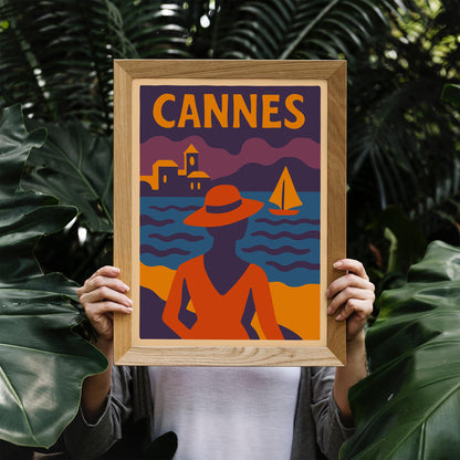 Cannes Travel Poster Print