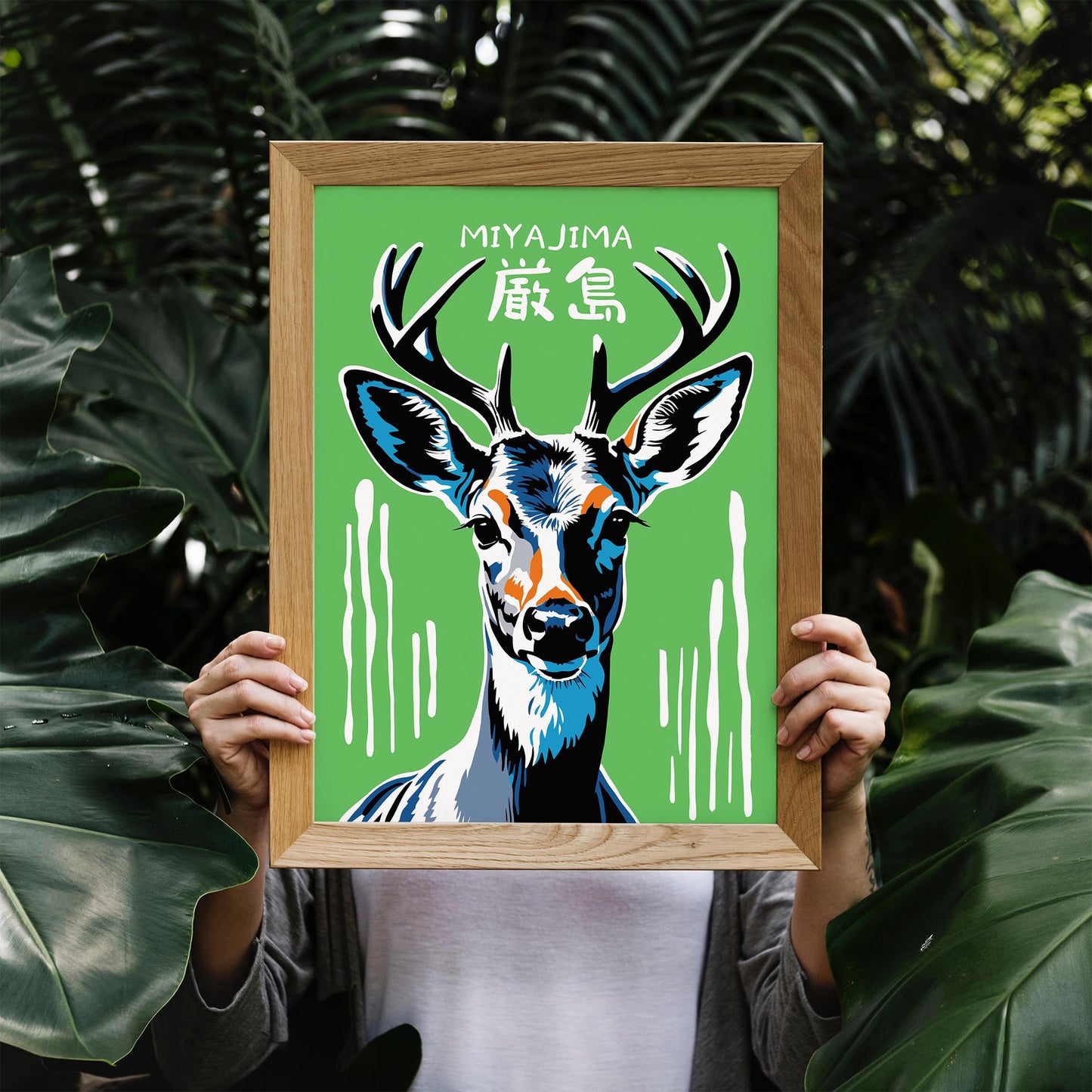 Miyajima Deer Art Print