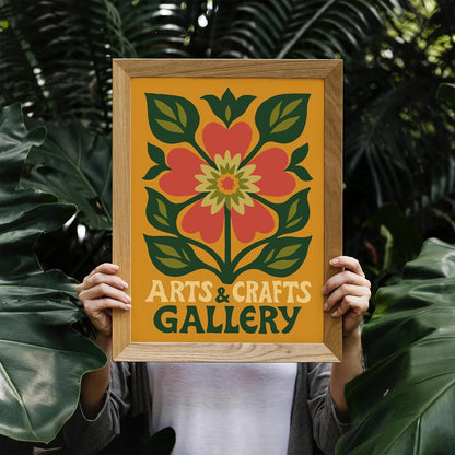Arts & Crafts Gallery Floral Print Poster