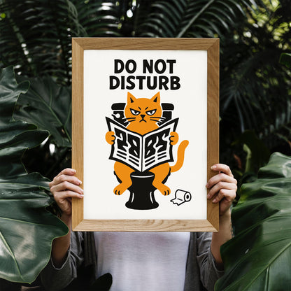 Do Not Disturb Cat Poster