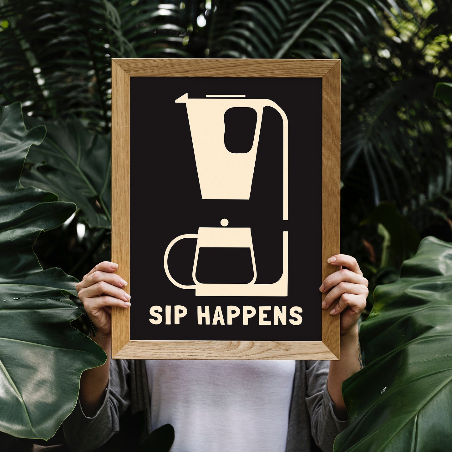 Sip Happens - Funny Coffee Poster