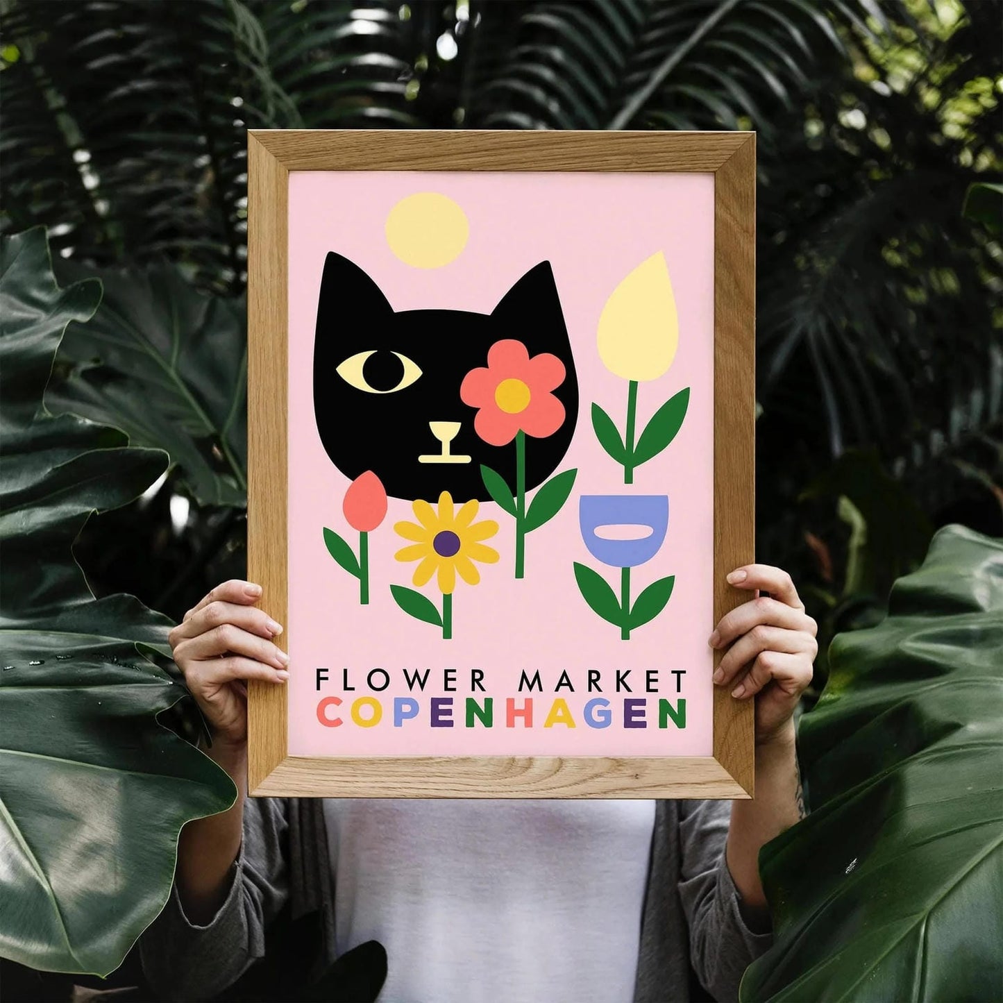 Flower Market Copenhagen Colorful Poster