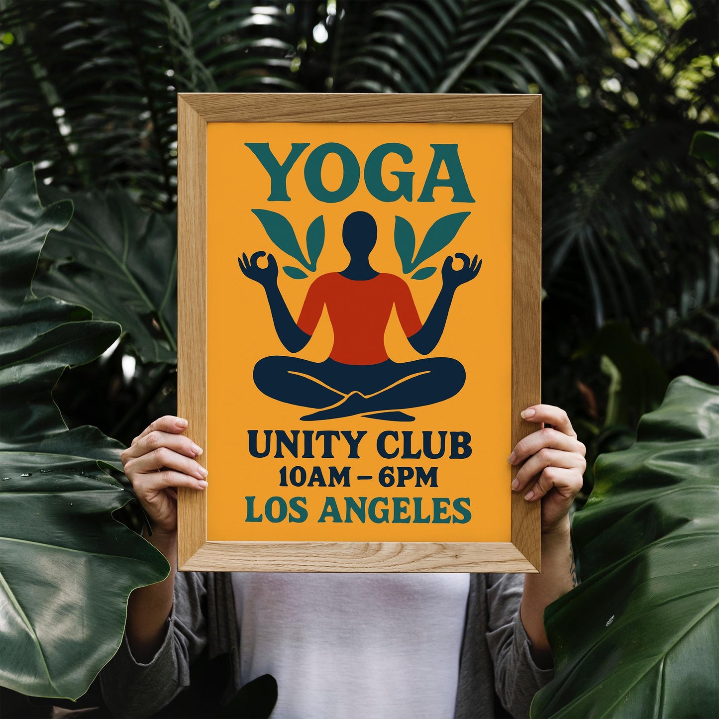 Retro Yoga Club Poster