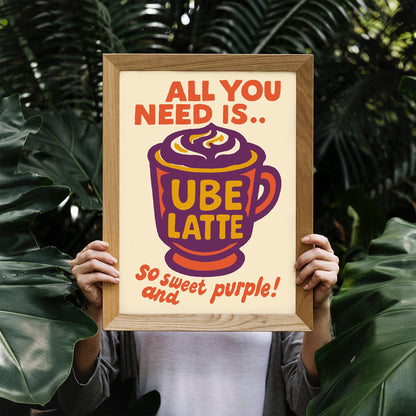 Ube Latte Poster
