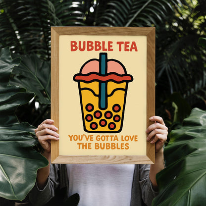 Cute Bubble Tea Wall Art