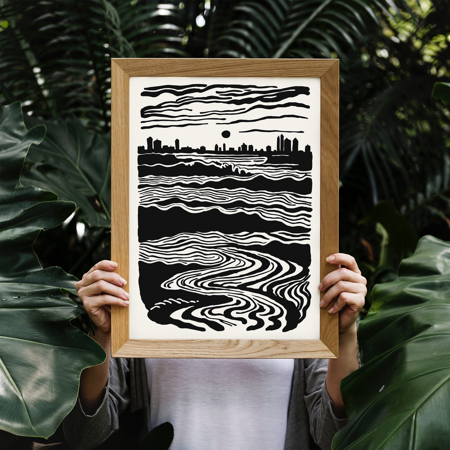 Black and White Landscape Poster