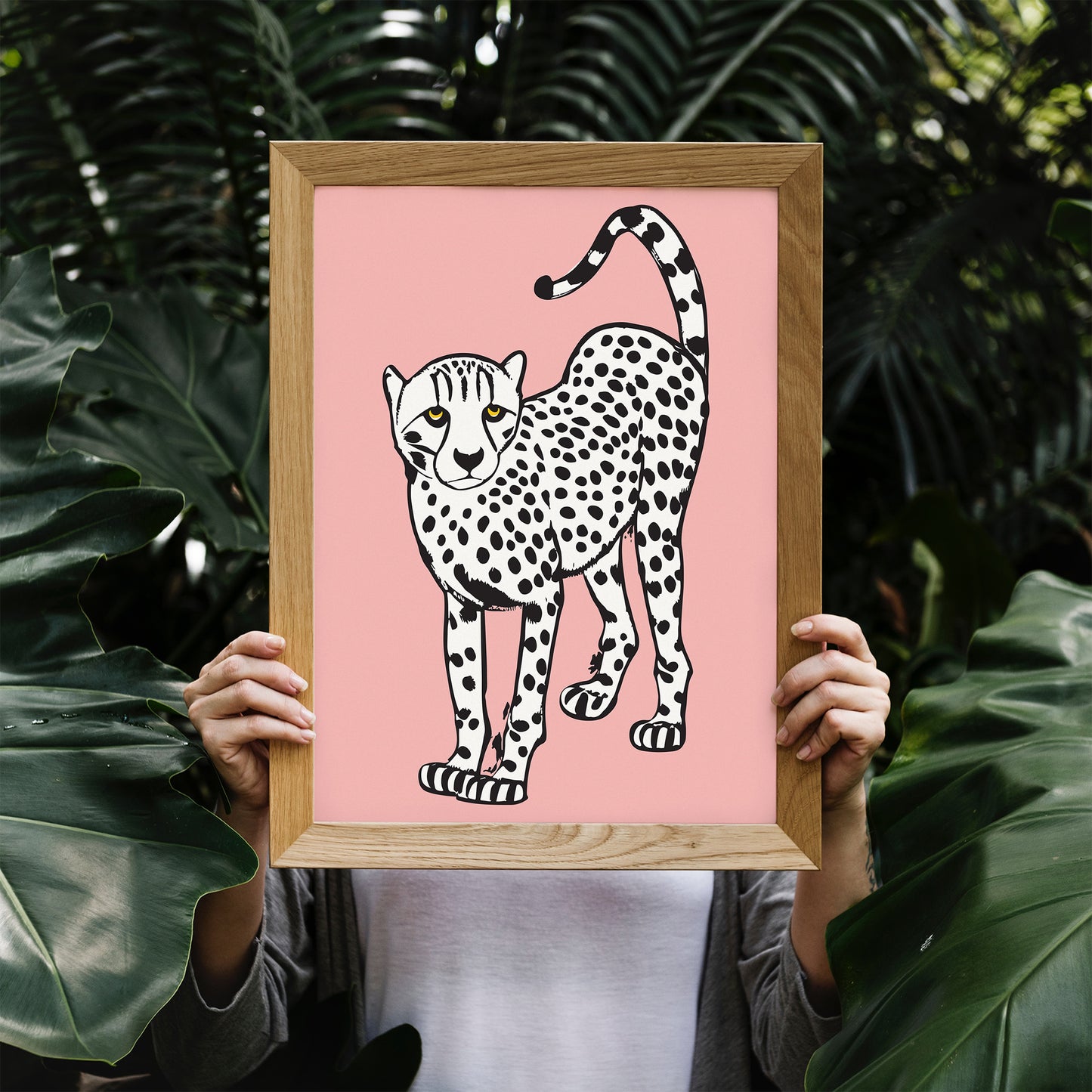 White Panther Wall Art Print