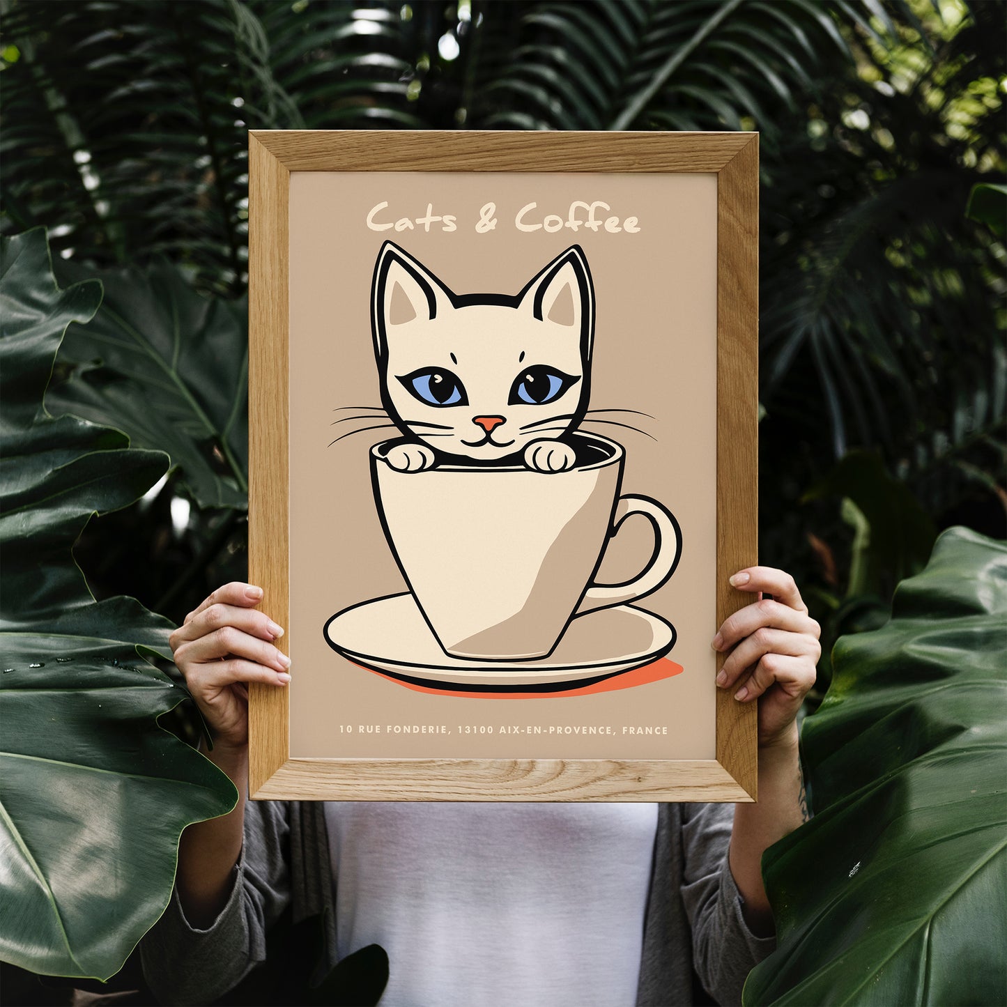 Cats & Coffee Kitchen Poster