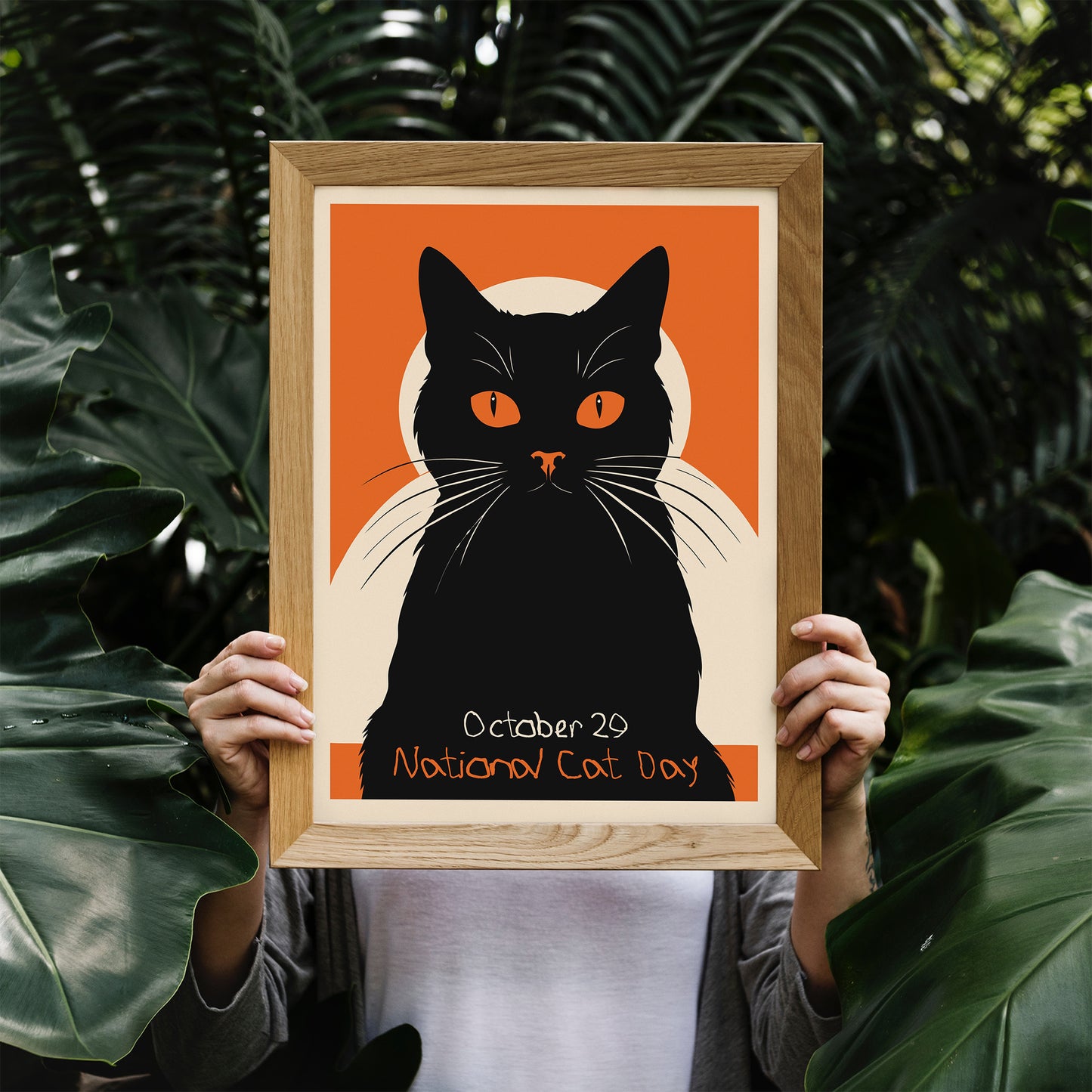 National Cat Day - Retro Poster