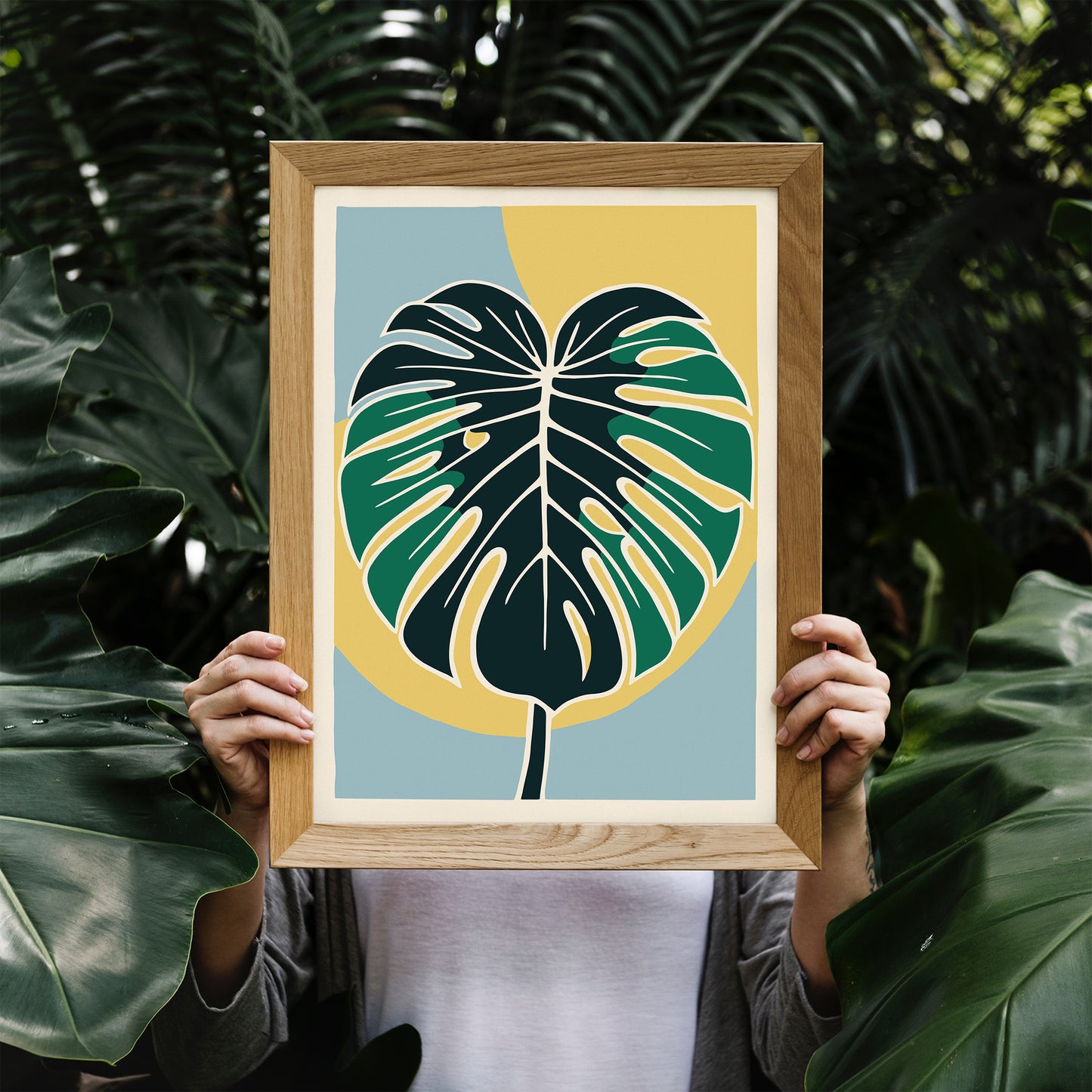 Boho Chic Monstera Leaf Poster