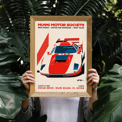 Miami Motor Art Print