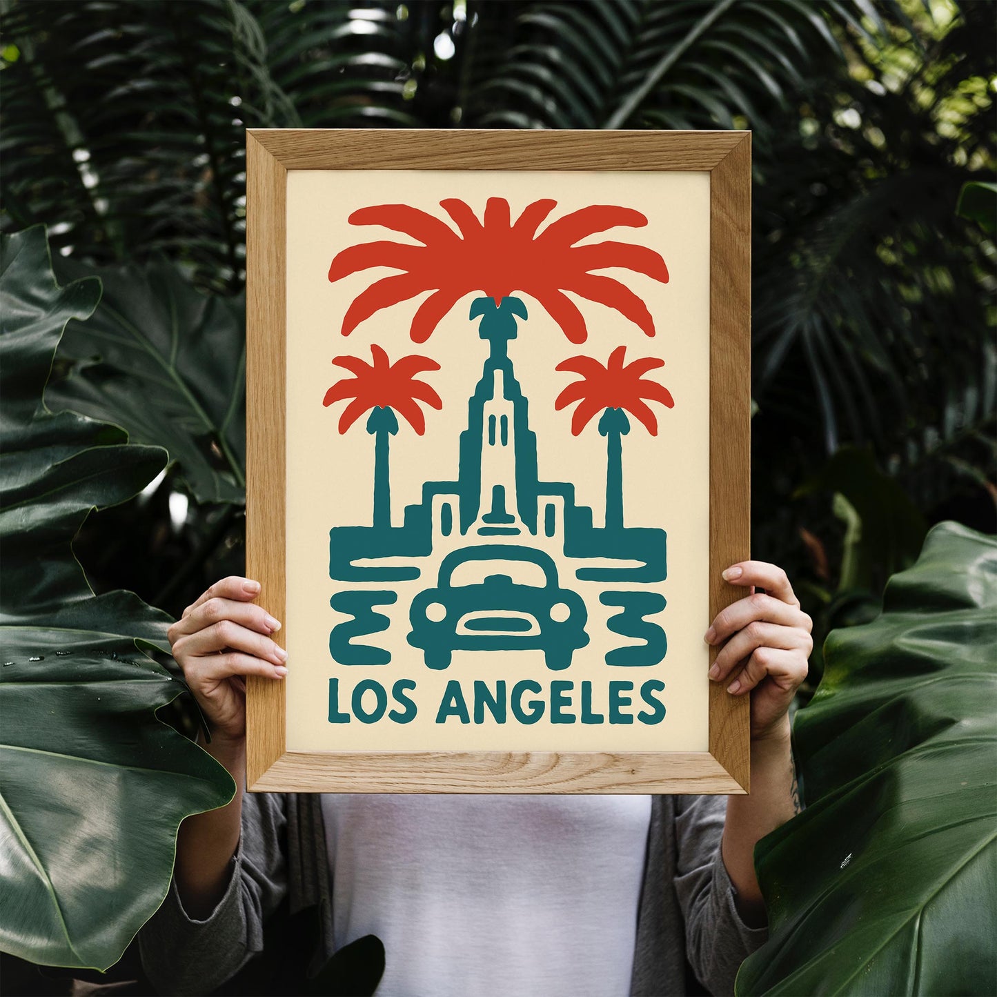 Los Angeles Palm Travel Poster