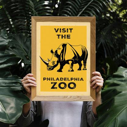 Philadelphia Zoo Vintage Travel Poster