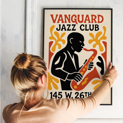 Jazz Club Sax Poster Print