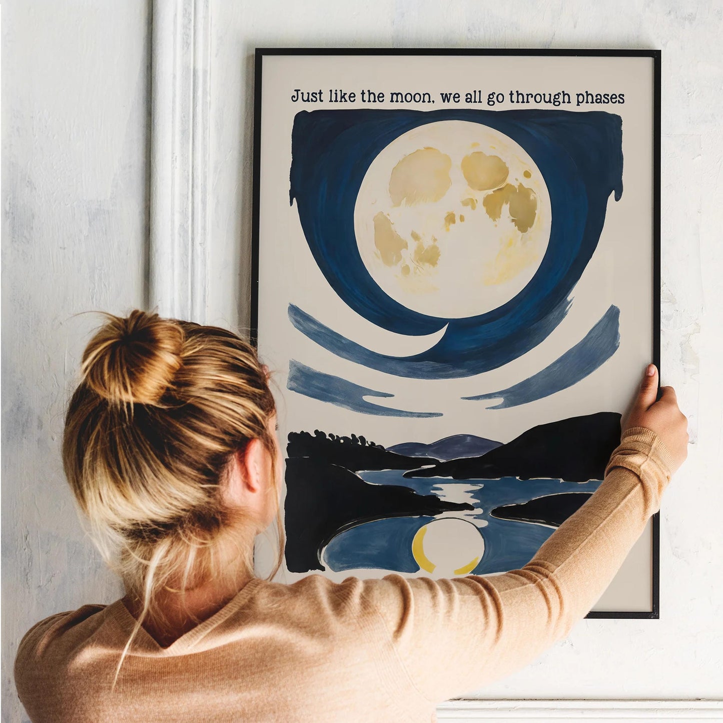 Moon Phases Motivational Wall Art