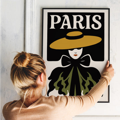 Paris Fashion Silhouette Poster