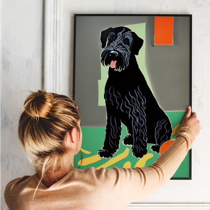 Black Terrier Artsy Wall Art Print