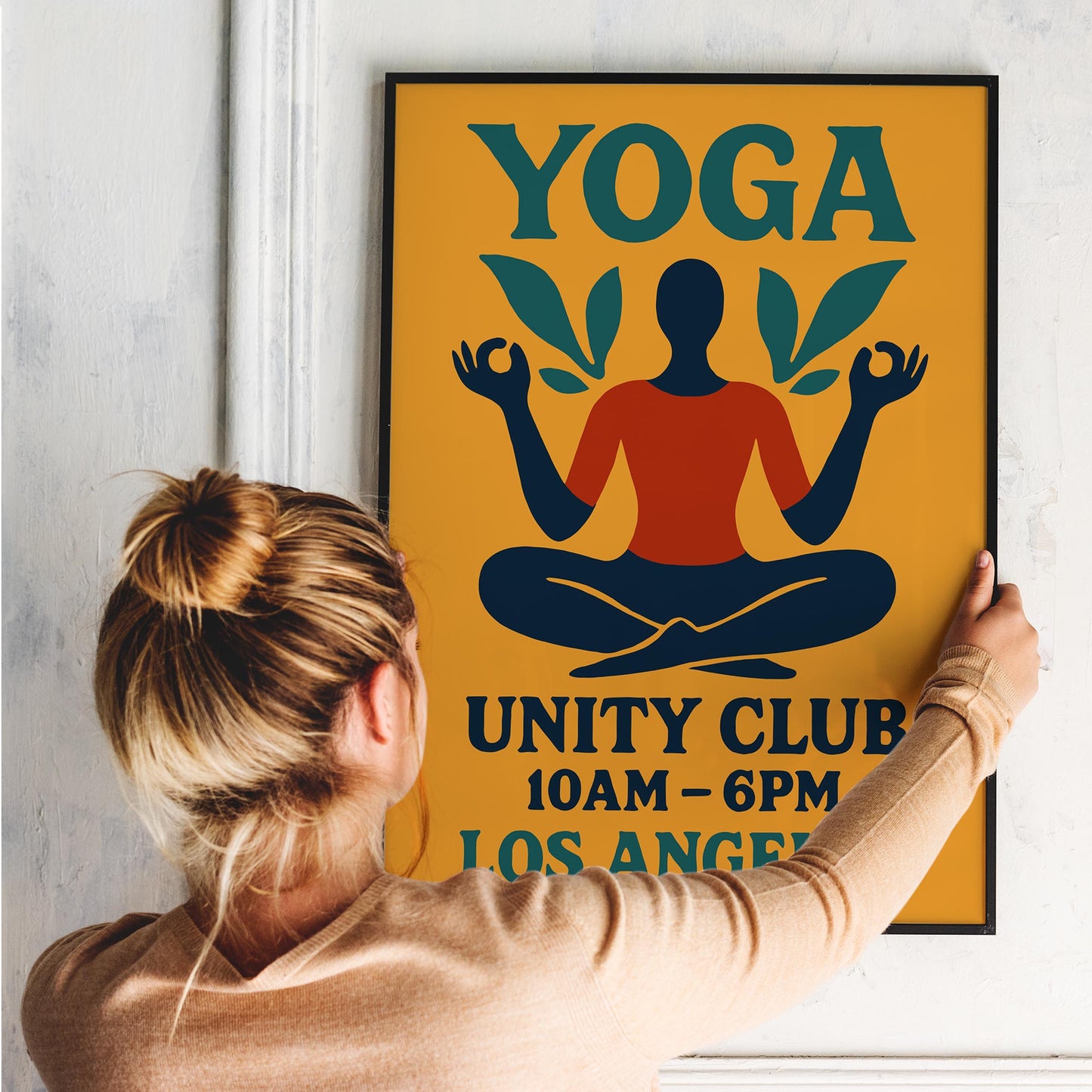 Retro Yoga Club Poster