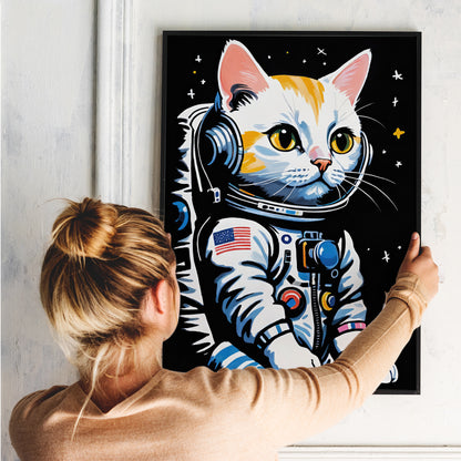 Astronaut Cat - Space Wall Art