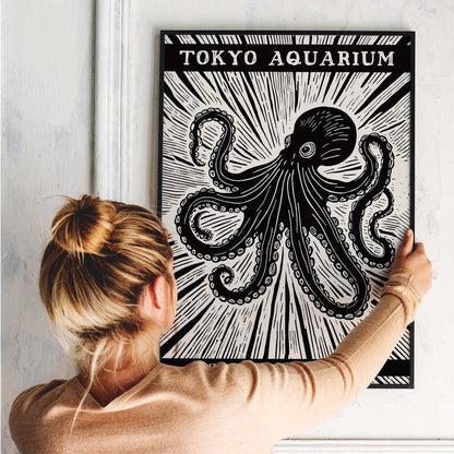 Tokyo Aquarium Octopus Poster