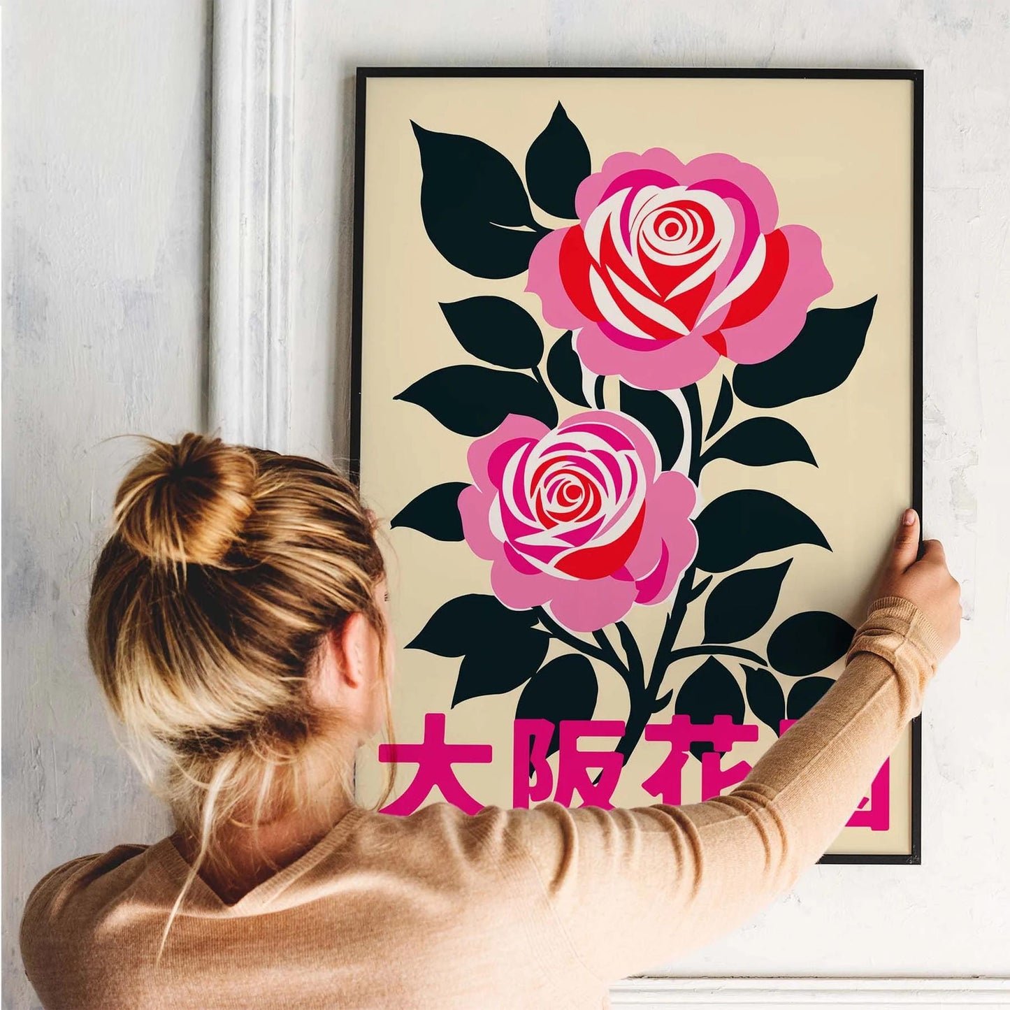 Osaka Flower Garden Rose Art Print Poster