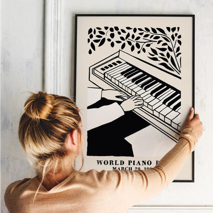 World Piano Day Art Poster
