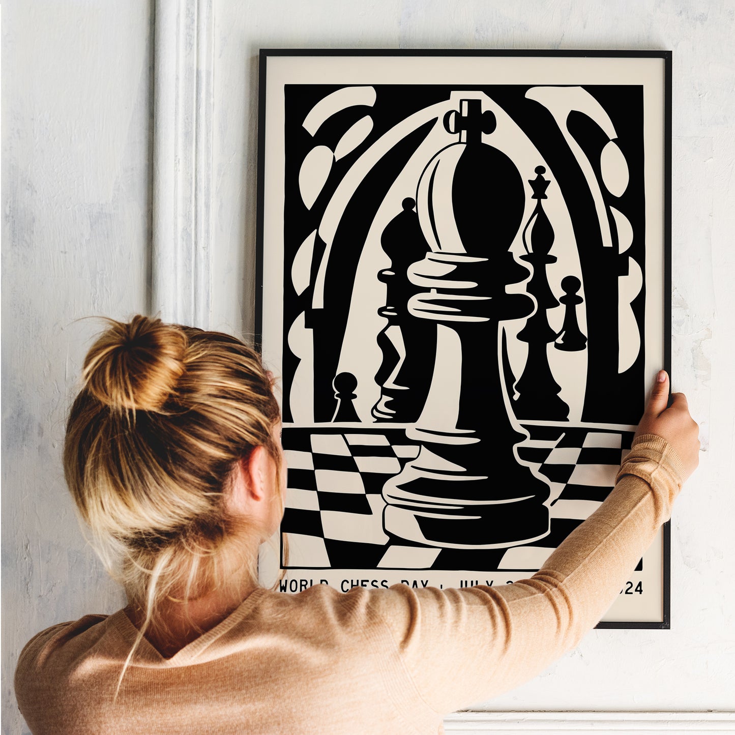 Paris 2024 World Chess Day Poster