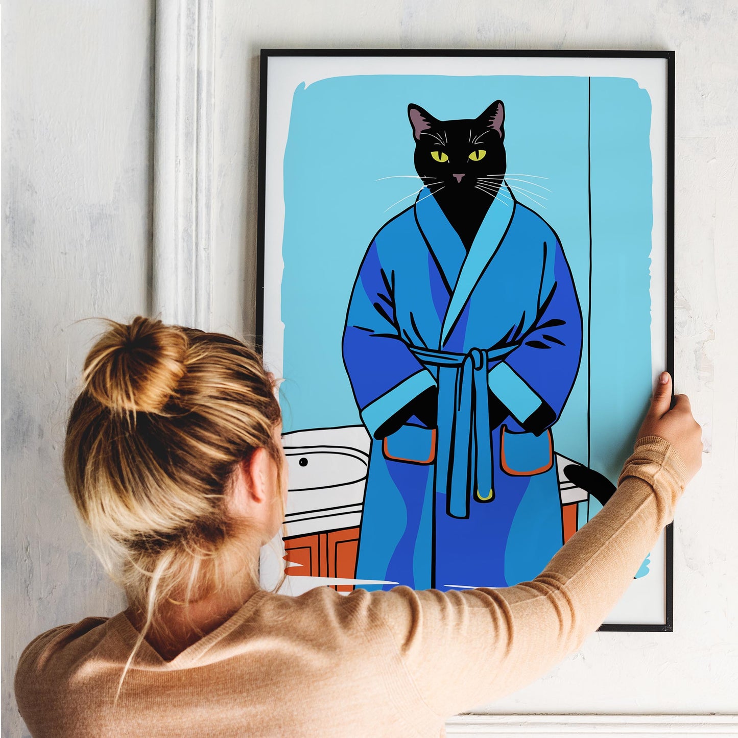 Cool Cat Robe Wall Art